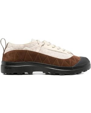 RANRA Zig-Zag Stitched Paneled Sneakers - White