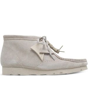Post Archive Faction PAF X Clarks Wallabee Desert Boots - White