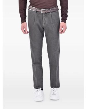 Incotex Textured Straight Leg Trousers - Grey