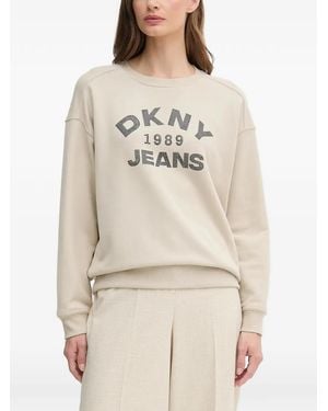 DKNY Logo Detail Sweatshirt - Natural