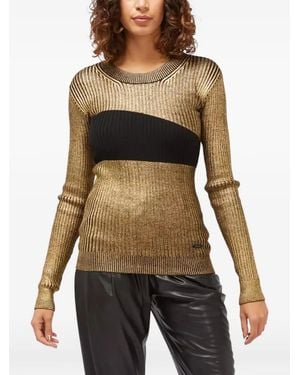 Custoline Jersey Metalizado De Canalé - Negro