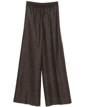 Max Mara Drawstring Wide-Leg Pants - Brown