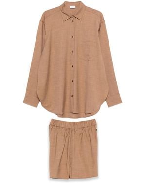 ANDAMANE Shorts Met Elastische Taille - Naturel