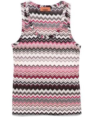 Missoni ジグザグパターン タンクトップ - レッド