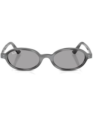 Ray-Ban Lunettes De Soleil À Monture Ovale - Grey