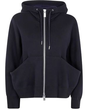 Sacai Sponge Hoodie mit Kängurutasche - Schwarz