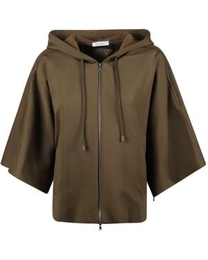 Max Mara Drawstring Wide-Sleeve Hoodie - Green