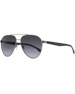 BOSS Double-Bridge Pilot Sunglasses - White
