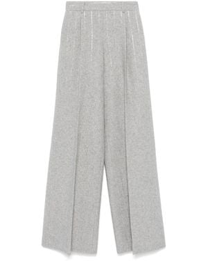 Ermanno Scervino Pinstriped Bootcut Pants - Gray