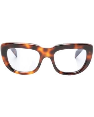 Prada Tortoiseshell-Effect Rectangle-Frame Sunglasses - Brown
