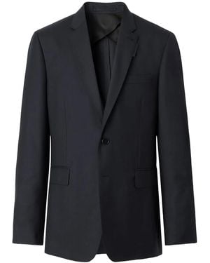 Burberry Giacca Da Abito Monopetto - Blu