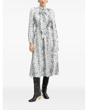 Karl Lagerfeld Animal-Print Midi Dress - White