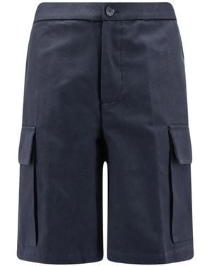 Hevò Cotton Cargo Shorts - Blue