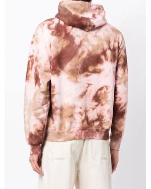 Stain Shade Logo Tie-Dye Hoodie - Pink