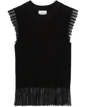 Claudie Pierlot High-Neck Knitted Top - Black