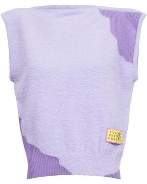 MM6 by Maison Martin Margiela ボートネック ノースリーブトップ - パープル