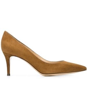 Gianvito Rossi Suede Court Shoes - Brown