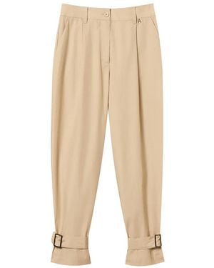 Twinset Pantalon Met Gespsluiting - Naturel
