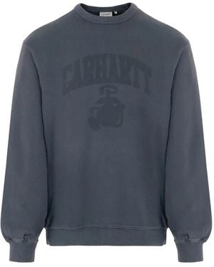 Carhartt Logo-Print Crew-Neck Sweatshirt - Blue