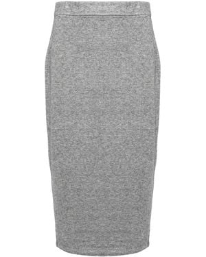 Vince Cozy Knitted Midi Skirt - Grey