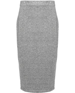 Vince Cozy Knitted Midi Skirt - Gray