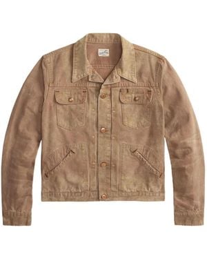 RRL Chest-Pocket Cotton Shirt Jacket - Brown