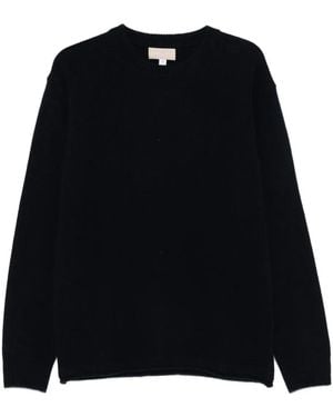 120% Lino Pullover mit Rundhalsausschnitt - Schwarz