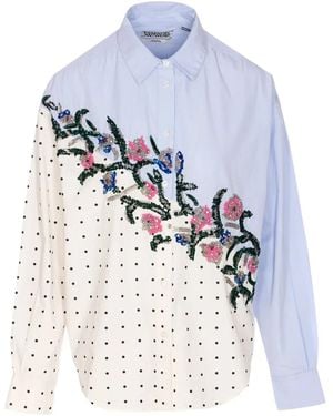 Essentiel Antwerp Camisa con motivo de lunares - Azul