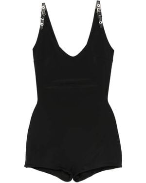MITILIANE COUTURE Adjustable Straps Playsuits - Black