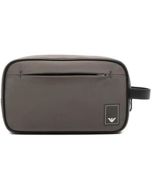 Emporio Armani Toilettas Met Logo - Grijs