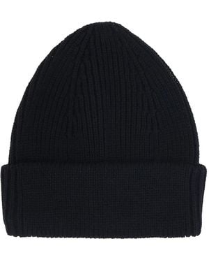 Roberto Collina Ribbed Wool Beanie Hat - Blue