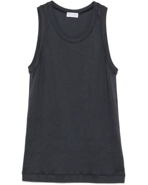 Brunello Cucinelli Top De Canalé - Negro