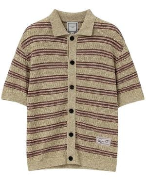 WOOYOUNGMI Cardigan Rayé À Manches Courtes - Natural