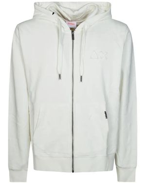 Sun 68 Zip-Up Hoodie - White
