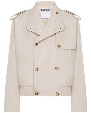 Moschino Double-Breasted Jacket - Natural