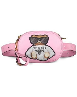 Moschino Teddy Bear-Print Belt Bag - Pink