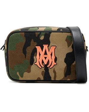 Amiri Camouflage Appliqué Wash Bag - Black