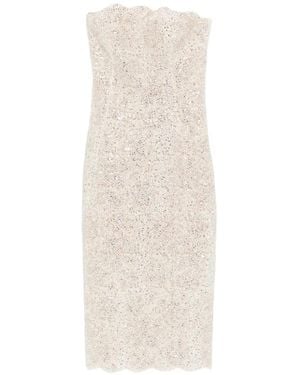Ermanno Scervino Strapless Midi Dress - White