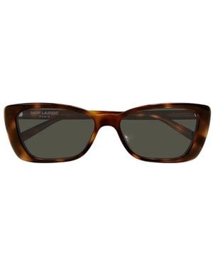 Saint Laurent Tortoiseshell-Effect Cat-Eye Sunglasses - Black