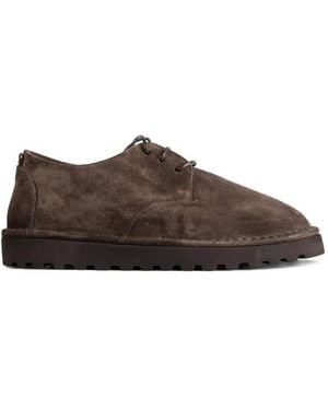 Marsèll Sancrispa Lace-Up Suede Derby Shoes - Brown