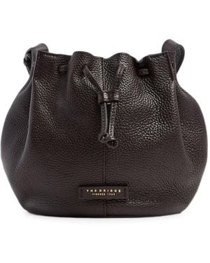 The Bridge Pebbled Leather Bucket Bag - Black