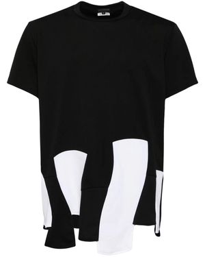 Comme des Garçons パネル Tシャツ - ブラック