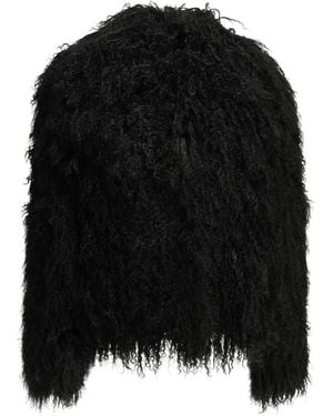 FURECO Manteau En Peau Lainée - Black