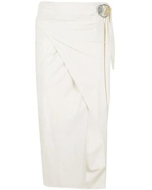 HAMOULET Embellished Wrap Skirt - White