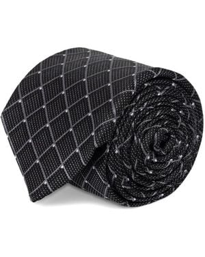 Michael Kors Check-Pattern Tie - Black