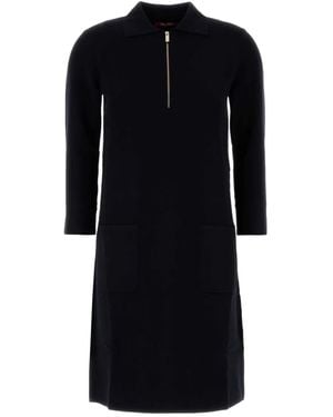 Max Mara Midnight blue viscose blend dress - Schwarz