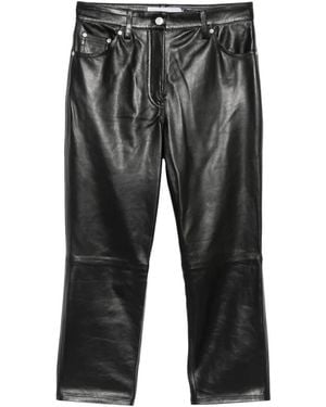 IRO Pantalon En Cuir À Coupe Courte - Grey