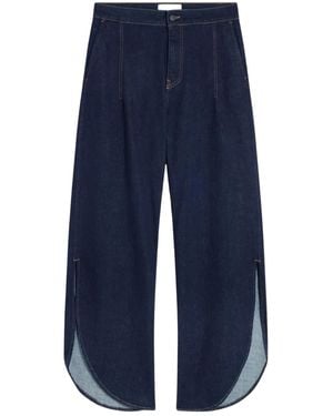 Liviana Conti Jeans Con Spacco Sull'Orlo - Blu