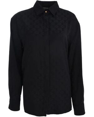 Roberto Cavalli Polo con motivo en jacquard - Azul