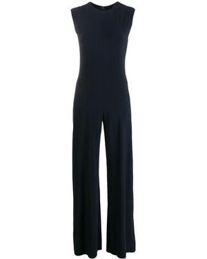 Norma Kamali Jersey Sleeveless Jumpsuit - Blue
